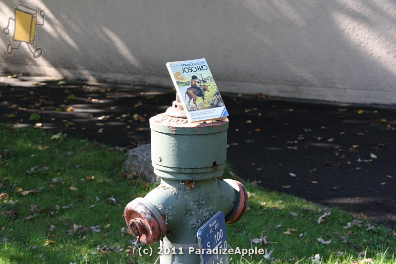 Auf einem Hydranten